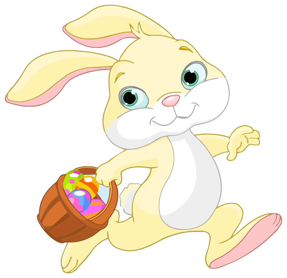 OnlineLabels Clip  Art  Easter  Bunny With Basket